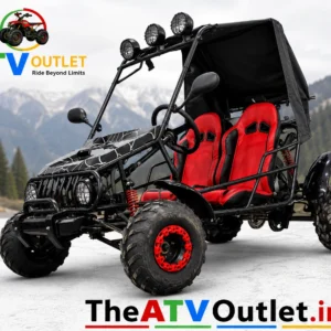 Black and Red 135cc Mini UTV with Air Cooled Petrol Engine | TheATVOutlet.in