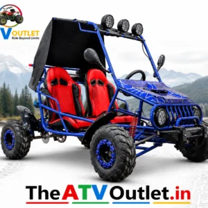 Blue 135cc Mini UTV with Manual Transmission and Reverse Gear | TheATVOutlet.in