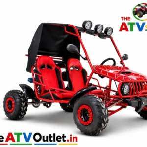 135cc Mini UTV | 4 Stroke Petrol Utility Terrain Vehicle India 5 135cc Mini UTV Red with 4 Stroke Petrol Engine, Manual Transmission and Key Start | TheATVOutlet.in