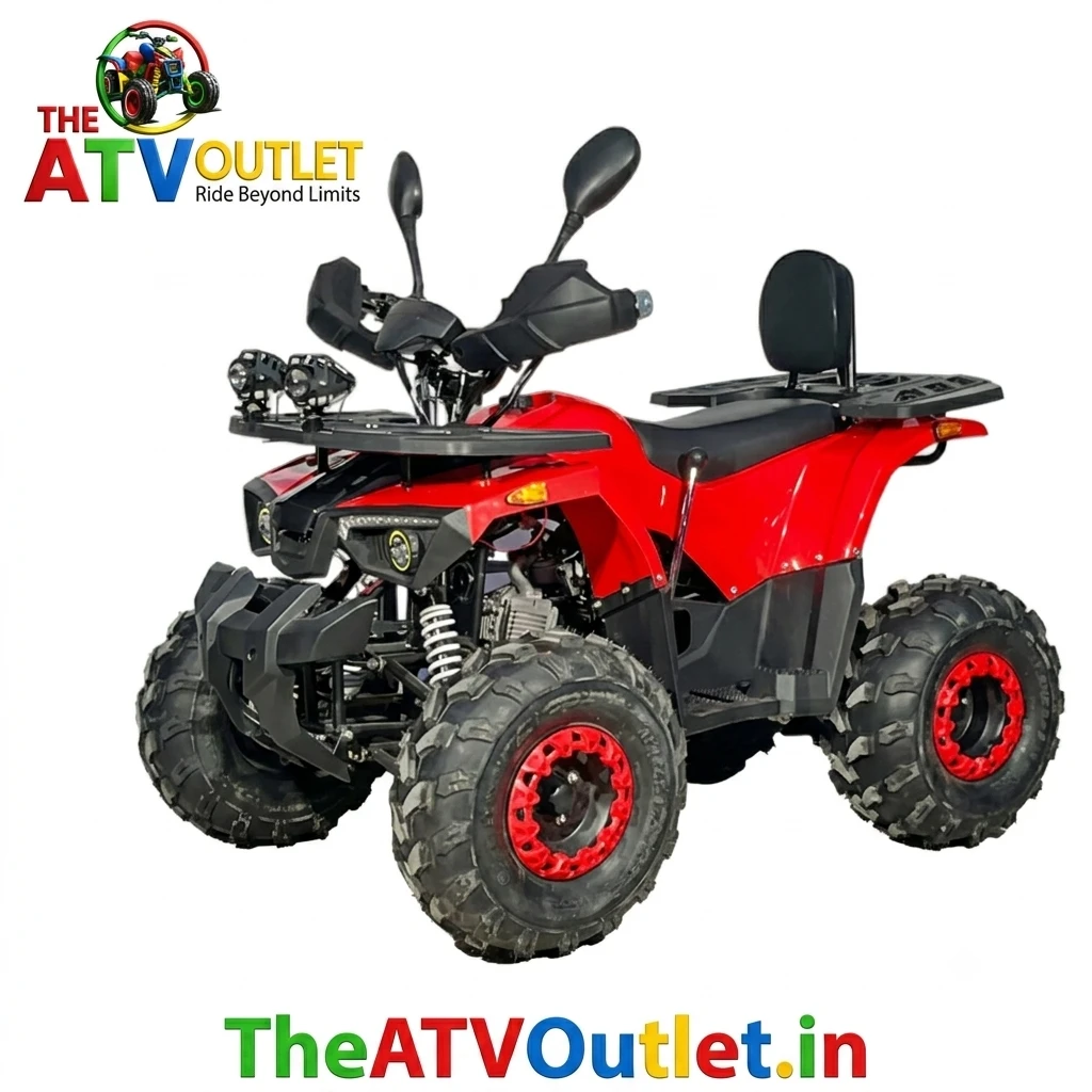 135cc Neoplus ATV Bike 4 Stroke Petrol Engine Automatic Transmission Self Start Remote Start TheATVOutlet.in 3 Red 135cc Neoplus ATV Bike Automatic 4 Stroke Petrol Engine Self Start Remote Start