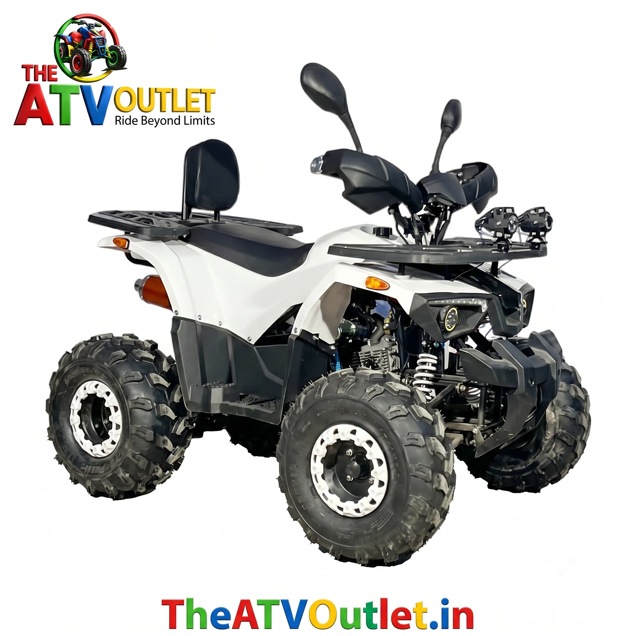 135cc Neoplus ATV Bike 4 Stroke Petrol Engine Automatic Transmission Self Start Remote Start TheATVOutlet.in 6 White 135cc Neoplus ATV Bike 4 Stroke Petrol Engine Automatic Transmission Self Start Remote Start Quad Bike India