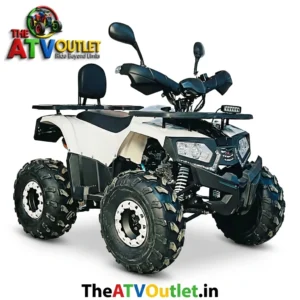135cc Venom ATV Bike 4 Stroke Petrol Engine Automatic 1 Forward 1 Reverse Self Start Remote Start | TheATVOutlet.in 11 135cc Venom ATV Bike White 4 Stroke Petrol Engine Automatic Transmission Off Road Quad Bike India TheATVOutlet.in