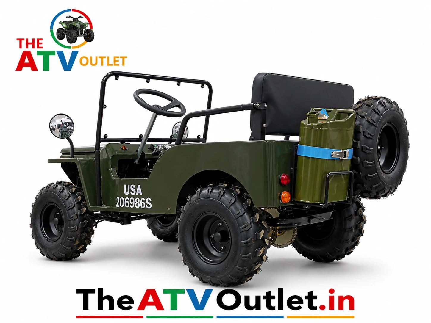 150cc Mini Jeep | 4 Stroke Petrol Off Road Mini Jeep India 7 150cc Mini Jeep with 4 Stroke Petrol Engine, Manual Transmission, Key Start and Off-Road Tyres | TheATVOutlet.in