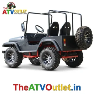 200cc Mini Jeep for Adults Red 4 Stroke Petrol Engine Automatic Transmission Key Start Off Road Mini Jeep TheATVOutlet.in