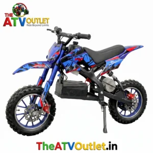 24V Battery Dirt Bike for Kids Blue 350W Electric Motor Dual 12V 12Ah Battery All Disc Brakes TheATVOutlet.in