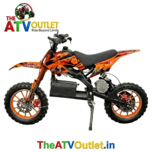 24V Battery Dirt Bike for Kids Orange 350W Electric Motor Dual 12V 12Ah Battery All Disc Brakes TheATVOutlet.in