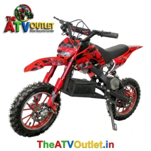 24V Battery Dirt Bike for Kids Red 350W Electric Motor Dual 12V 12Ah Battery All Disc Brakes TheATVOutlet.in
