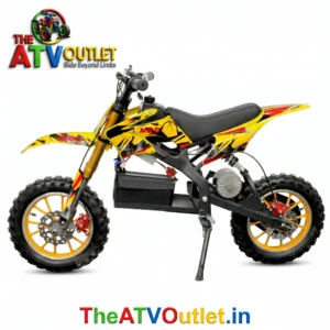24V Battery Dirt Bike for Kids Yellow 350W Electric Motor Dual 12V 12Ah Battery All Disc Brakes TheATVOutlet.in