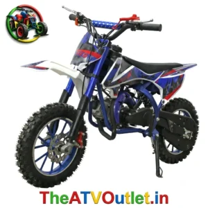 50cc Dirt Plus Bike for Kids Colored Chassis 2 Stroke Petrol Engine Automatic Self Start 7 50cc Dirt Plus Bike for Kids Blue Colored Chassis 2 Stroke Petrol Engine Automatic Self Start TheATVOutlet.in
