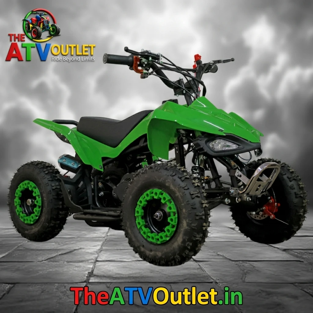 50cc Mini ATV Bike Viper 2 Stroke Petrol Engine Self Start Pull Start Front Rear Disc Brakes 2 50cc Mini ATV Bike Viper Green 2 Stroke Petrol Engine Self Start Pull Start Front and Rear Disc Brakes