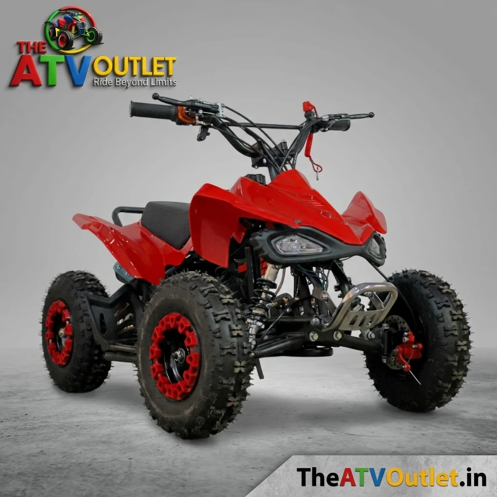 50cc Mini ATV Bike Viper 2 Stroke Petrol Engine Self Start Pull Start Front Rear Disc Brakes 4 50cc Mini ATV Bike Viper Red 2 Stroke Petrol Engine Self Start Pull Start Front and Rear Disc Brakes