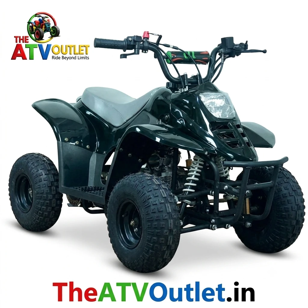 80cc Junior Kids ATV Bike 4 Stroke Petrol Engine Automatic 5 Colour Options TheATVOutlet.in 3 80cc Junior Kids ATV Bike 4 Stroke Petrol Engine Automatic Black ATV Bike TheATVOutlet.in