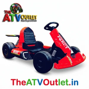 Red Kids Electric Go Kart 12V Battery Ride On Racing Car with Racing Seat Heavy Duty Wheels TheATVOutlet.in